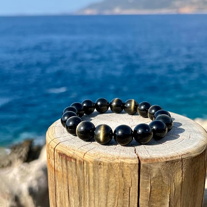 ILLUMINIA 5A Grade Natural Crystal Gemstone Bracelet | Healing Energy Charged Quartz Stone Bead | Handcrafted Stretch Bracelet for Women Men Teens