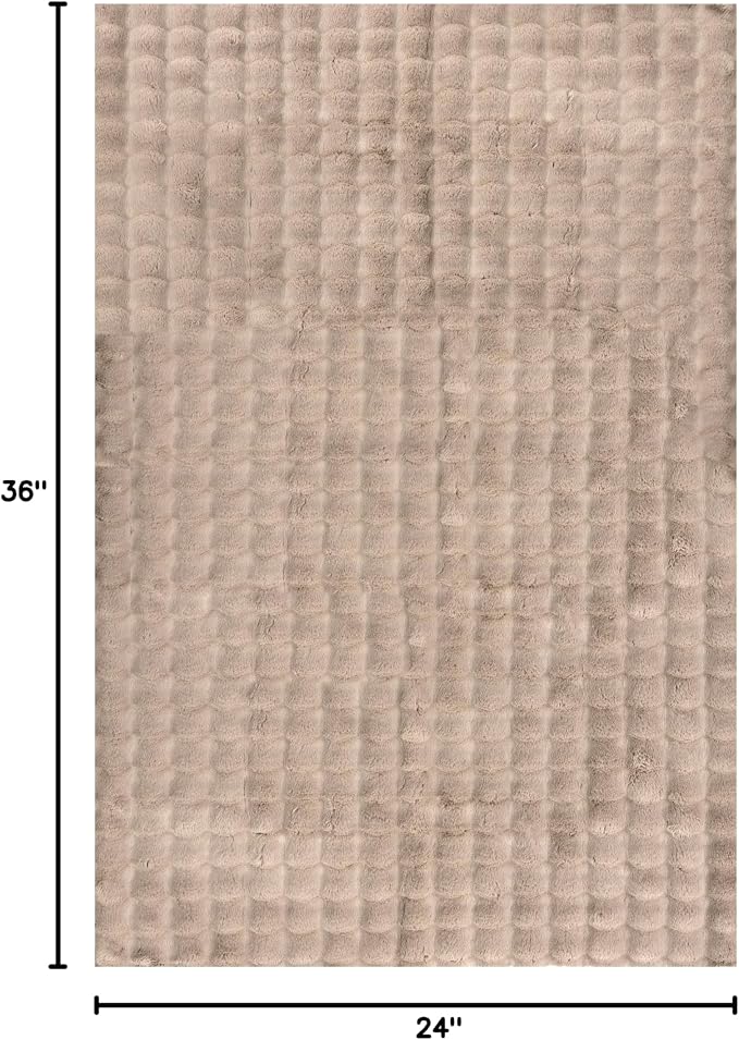 nuLOOM Jeni Taupe Checkered Washable Area Rug, 2' x 3' | Nuloom Jeni Checkered 2' x 3' Machine Washable Accent Rug for Living Room Bedroom Dining Room Entryway, Taupe