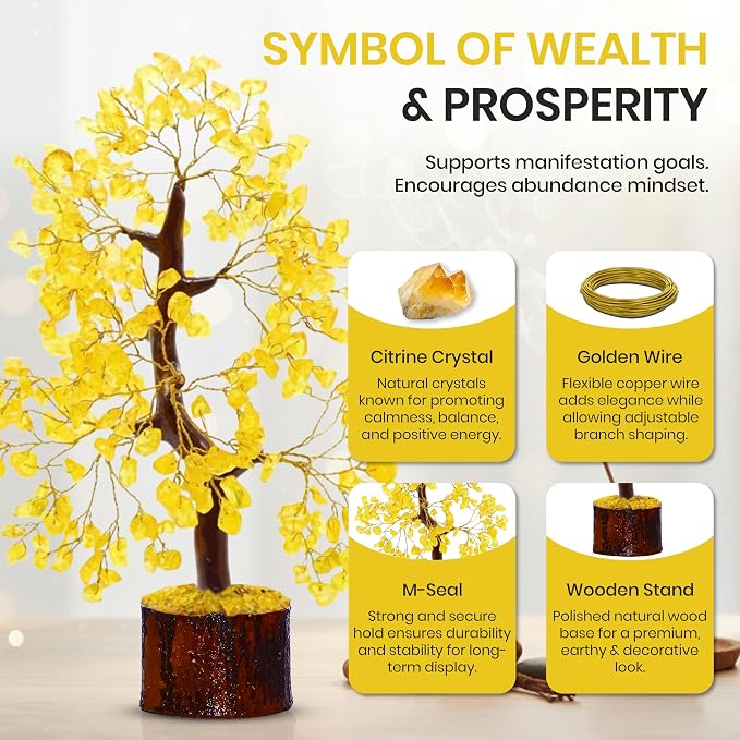Citrine Tree, Crystal Tree of Life, Feng Shui, Healing Trees, Gemstones, Crystal Gifts, Healing Stones, Spiritual Gifts