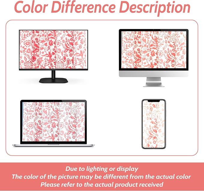 DriftAway Julia Blackout Curtains Grommet 2 Panels, W52xL84, Blush | Floral Curtains, Bedroom, Living Room, Room Darking, Watercolor Pattern, 2 Layers, Thermal Insulated, Window Treatment