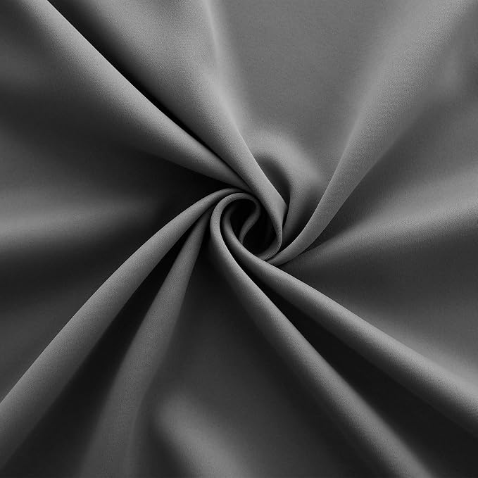 KOUFALL 132 Inch Curtains Long,Blackout 2 Panels Set Grommet 11 FT Room Darkening Tall Curtains for Living Room,Dark Grey
