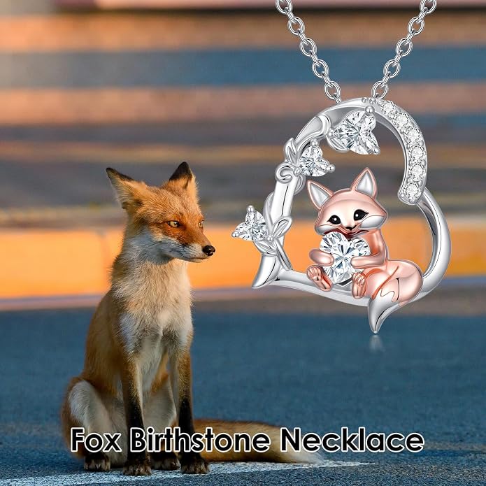 PELOVNY Teddy Bear Necklace for Women 925 Sterling Silver Bear/Highland Cow/Fox/Cat/Axolotl Birthstone Necklace Christmas Birthday Jewelry Gifts for Mom Daughter Wife Sister