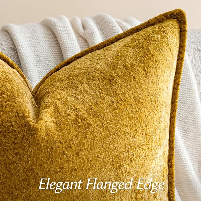 a moment Throw Pillow Covers 16X16 Inch 4 Packs,Soft Velvet Decorative Pillow Cases with 3D Ice Flower,Texture Modern Accent Cushion Covers for Sofa Couch Home Decor Golden Earth