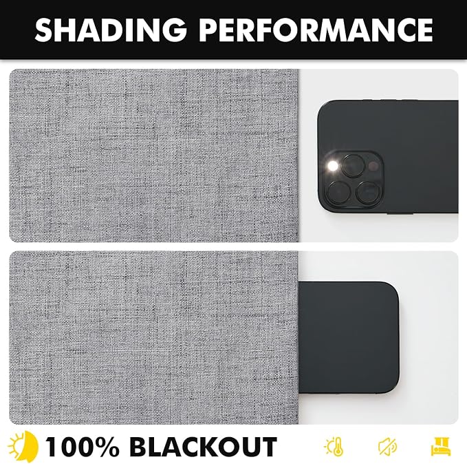 MIULEE 100% Blackout Linen Curtains 42 x 72 Inch Glacier Gray 2 Panels | Thermal Insulated, Room Darkening Drapes for Bedroom Living Room, Back Tab Rod Pocket Pinch Pleated, Solid Luxury Decor