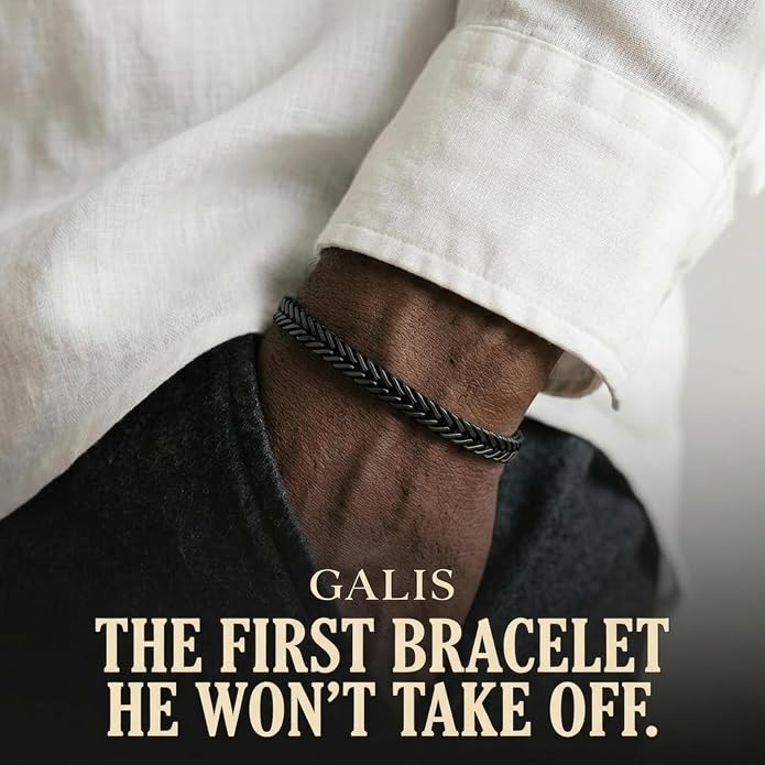 Galis Chain Bracelets For Men - Premium Stainless Steel, Silver, Gold Plated Non Tarnish - Mens Jewelry, Fathers Day Gift