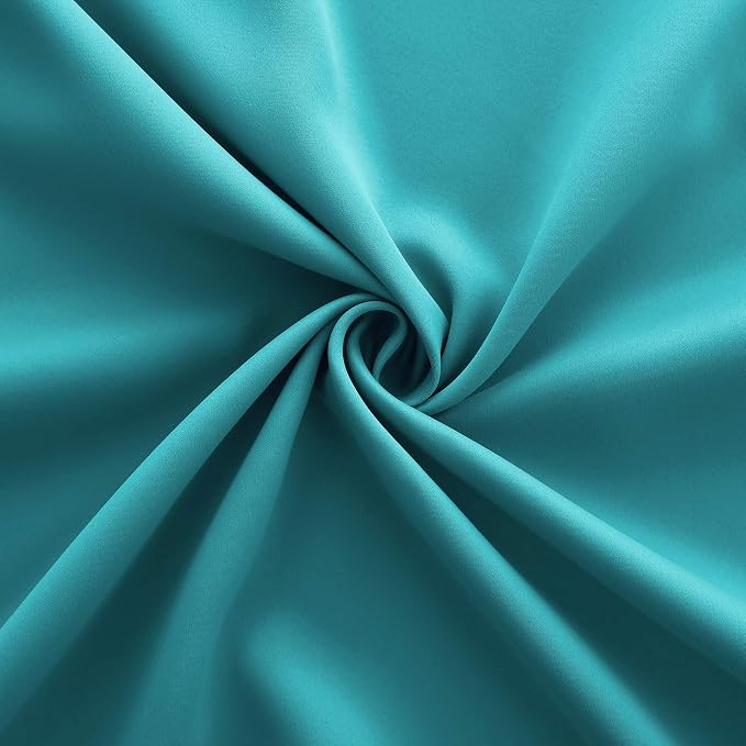KOUFALL Living Room Curtains 72 Inches Long,2 Panels Black Out Blackout Light Blocking Room Darkening Curtains for Bedroom 24-36 Wide Window Treatments,Teal