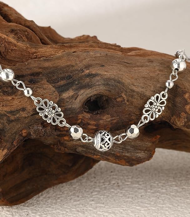 Long Beaded Silver Necklaces for Women Layered Long Statement Necklace with Stone Pearl Beads Double Sweater Chain Costume Jewelry for Women