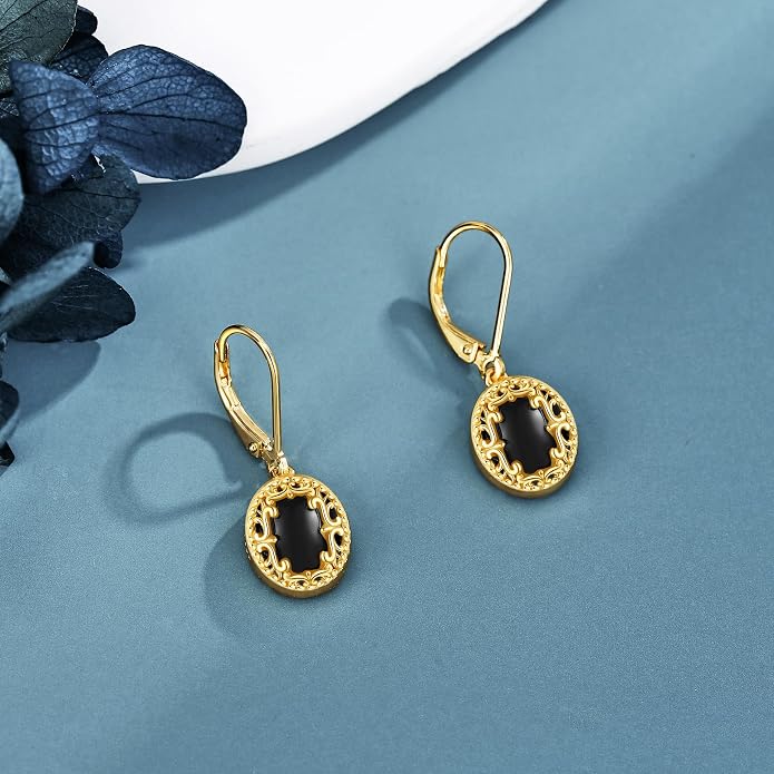 Abalone Shell/Onyx Filigree Mushroom Dangle Earrings Sterling Boho Western Jewelry Gift for Women
