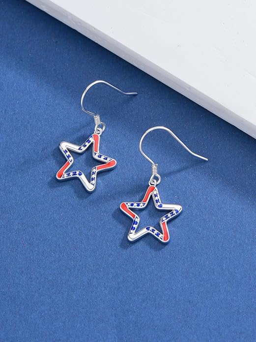 Seiyang Dangle Earrings 925 Sterling Silver Animal/American Flag/Turquoise Dangle Drop Earrings Jewelry Gifts for Women