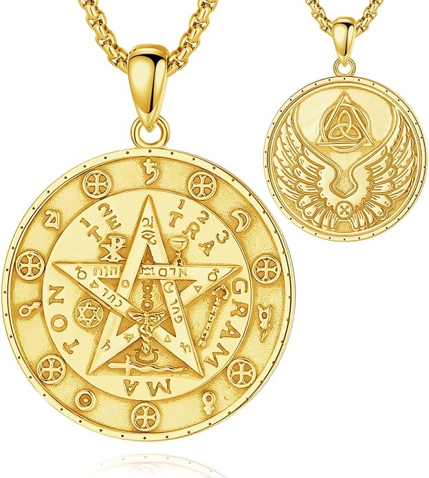 AEONSLOVE Tetragrammaton De Plata 925 Sterling Silver Tetragrammaton Necklace/Metatron Cube Pendant Amuleto De Proteccion Gifts for Women Men