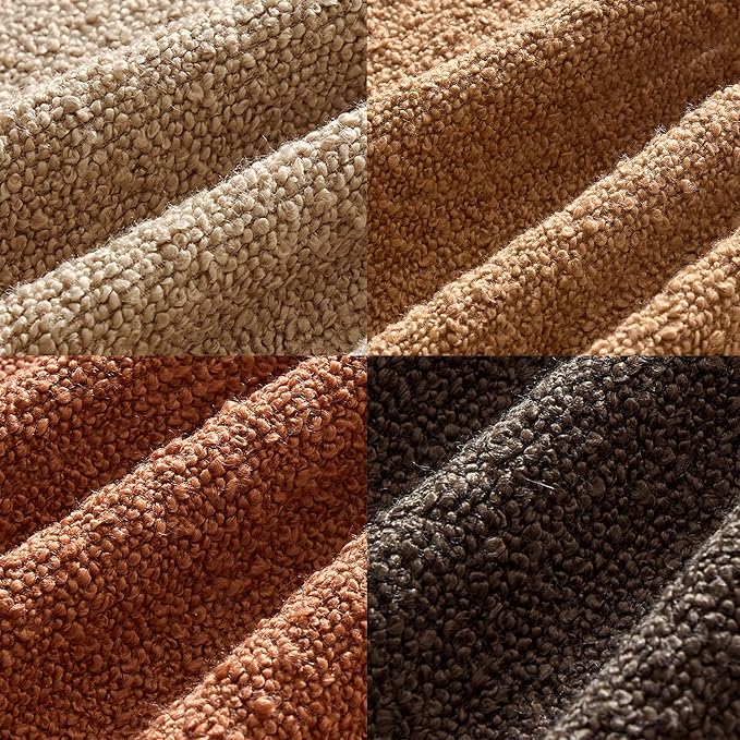 MIULEE Fall Decorative Boucle Throw Pillow Covers 20x20 Rustic Set of 4 | Textured Accent Pillow Cases Soft Couch Cushion Covers for Modern Farmhouse Boho Sofa Bed Livingroom Home Decor