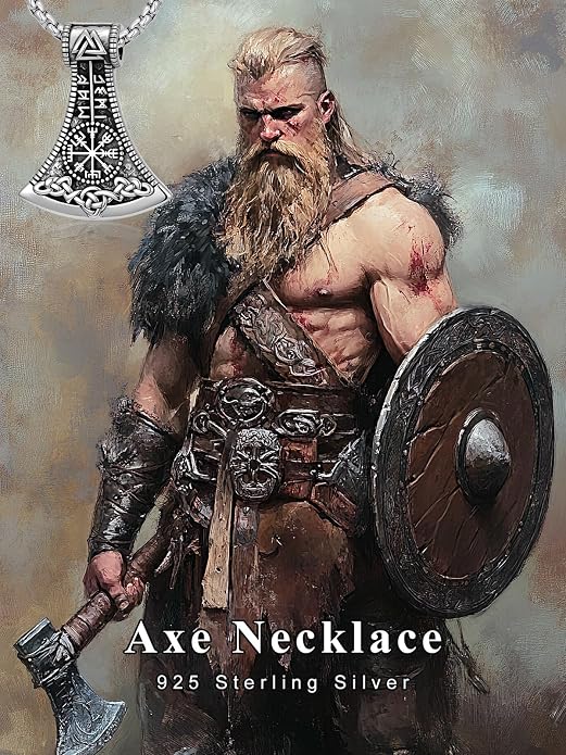 Norse Viking Thor Hammer Necklace 925 Sterling Silver Nordic Mjolnir Necklace Viking Talisman Jewelry Gift for Men