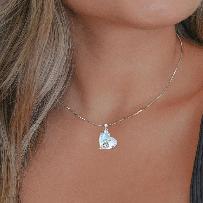 Highland Cow Gifts for Women 925 Sterling Silver Highland Cow Birthstone Necklace Fluffy Cow Jewelry Gifts Birthday Christmas