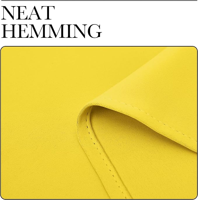 NICETOWN Bright Yellow Curtains 108" Long for Office, 55" Wide, 2 Pieces, Dining Room, Guest Room, Sound Reducing Heat and Cold Block Curtain Panels for Modern Room Decorative