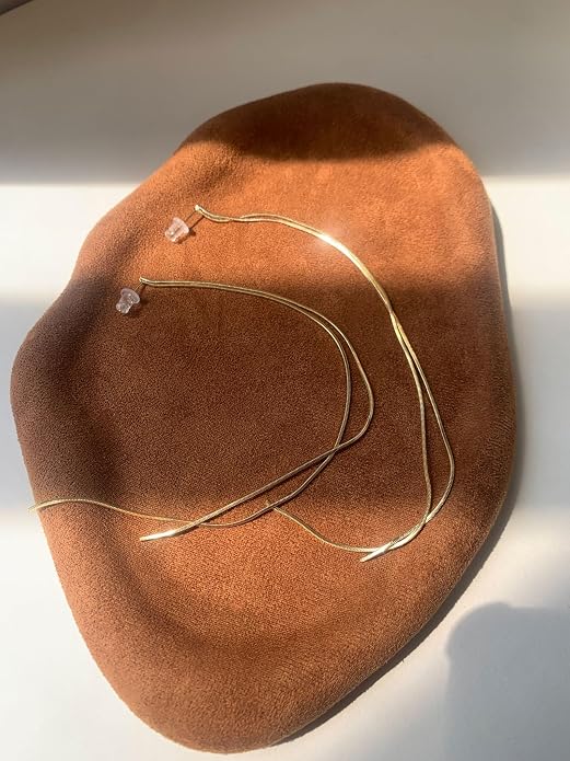 Tassel Earrings for Women Gold Plated Silver Chain Earrings Dainty Minimalist Dangle Drop Studs