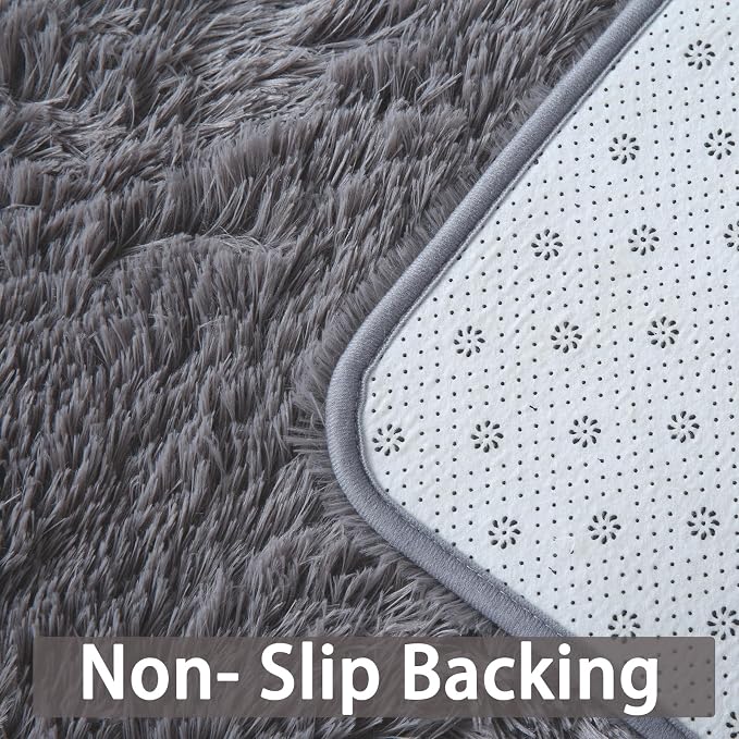 Area Rug 9x12 for Living Room - Large Shag Soft Non-Slip Carpet | Modern Grey Style: Cool Neutral Grey Complements Any Sofa, Furniture Or Decor - A Timeless Choice For Any Living Space