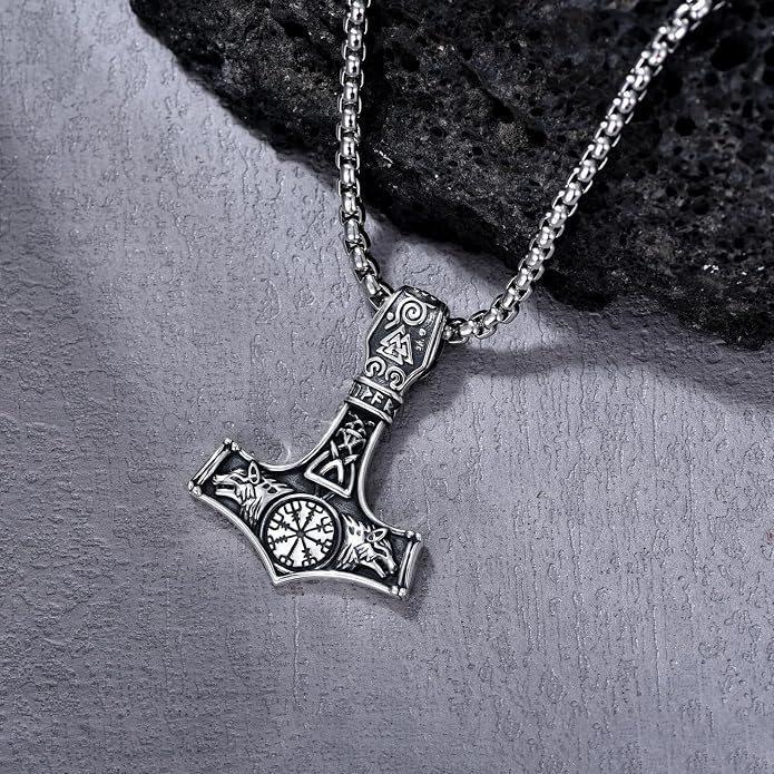 Viking Necklace for Men 925 Sterling Silver Viking Norse Pagan Jewelry Gifts for Women