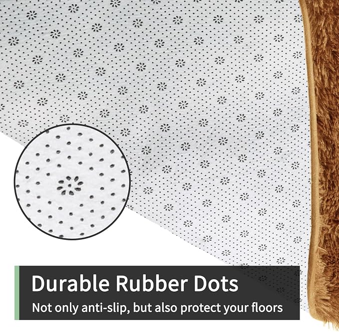 Sour Lemon 8x10 Area Rugs for Bedroom Living Room, Large Fluffy Shag Rug | Shaggy Carpet, Soft Plush Furry Bedside Rugs, Anti Slip,Washable Area Modern Rugs Floor Mat for Kids Girls Boys Living Room