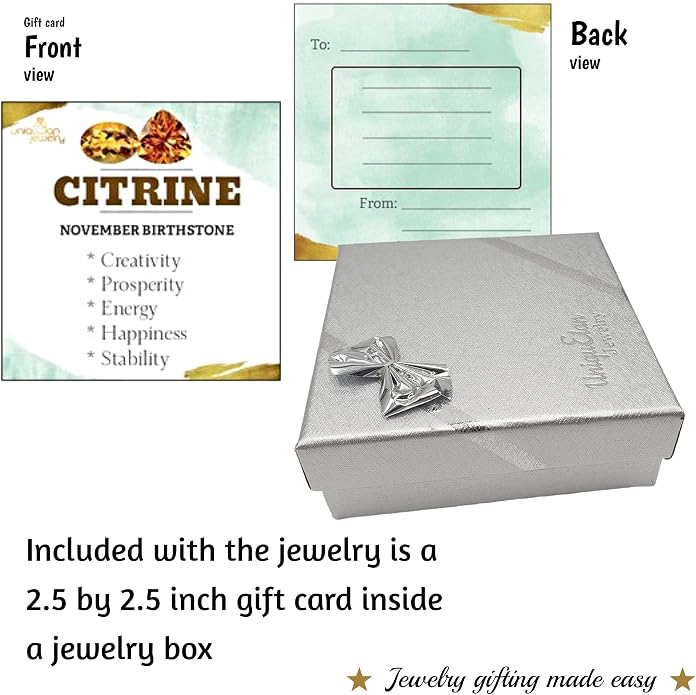 Natural raw gemstone pendant chain necklace with white gold over 925 solid sterling silver, birthstone dainty solitaire gift for her, uniquelan jewelry