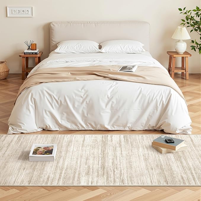 2x5 Rug Runners for Hallways Non Slip,Kitchen Rugs,Brown | Washable Rugs for Kitchen,Entryway,Bedroom,Bathroom,Nursery Room,Thin,Soft Runner Rug,Stain Resistant Indoor Carpet