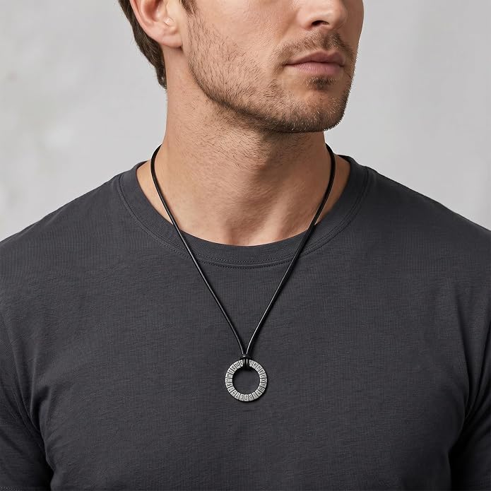 Viking Necklace for Men 925 Sterling Silver Norse Viking Pendant Norse Jewelry for Dad Husband, w/Stainless Steel Chain 22"+2"