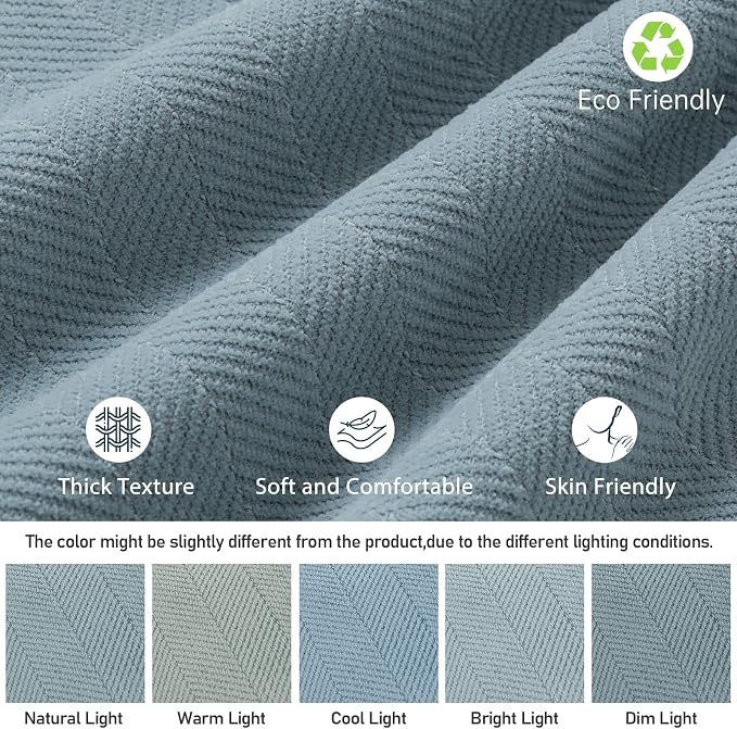 ZWJD Blue Pillow Covers 26x26 Set of 2 Chenille Pillow Covers with Elegant Design Soft and Luxurious Decorative Throw Pillows for Couch, Bed, and Home Decor,Light Blue