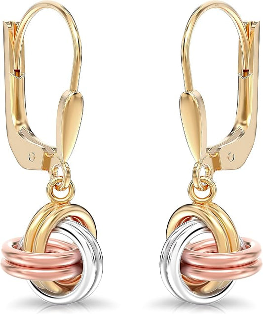 LeCalla 925 Sterling Silver Leverback Drop Earrings | Lightweight Italian Teardrop Dangle Earring for Women