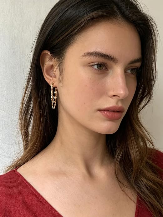 Tassel Earrings for Women Gold Plated Silver Chain Earrings Dainty Minimalist Dangle Drop Studs