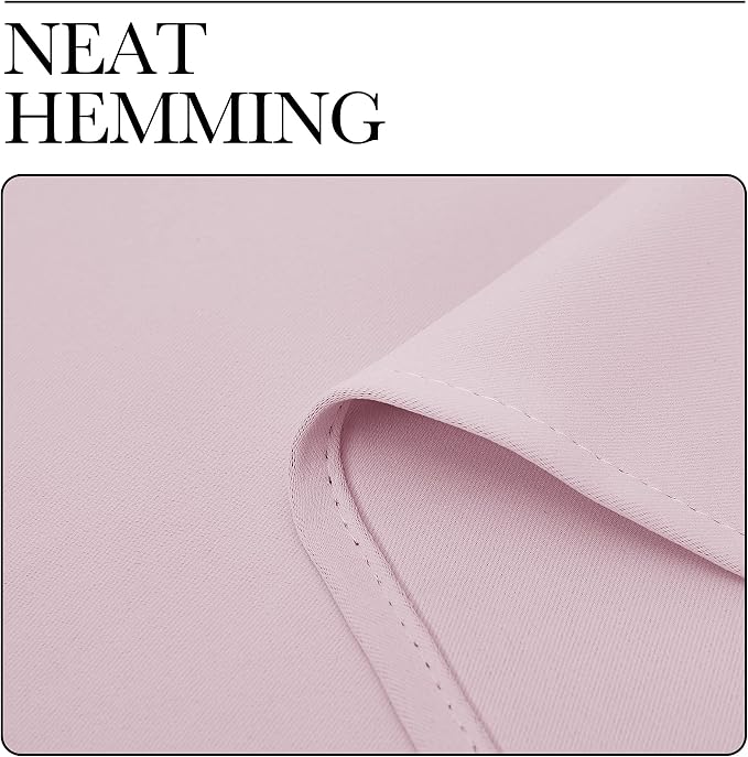 NICETOWN Room Darkening Curtains and Drapes - Thermal Insulated Rod Pocket Room Darkening Draperies for Dining Room (Lavender Pink, 2 Pieces, 52 inches Width by 63 inches Length)