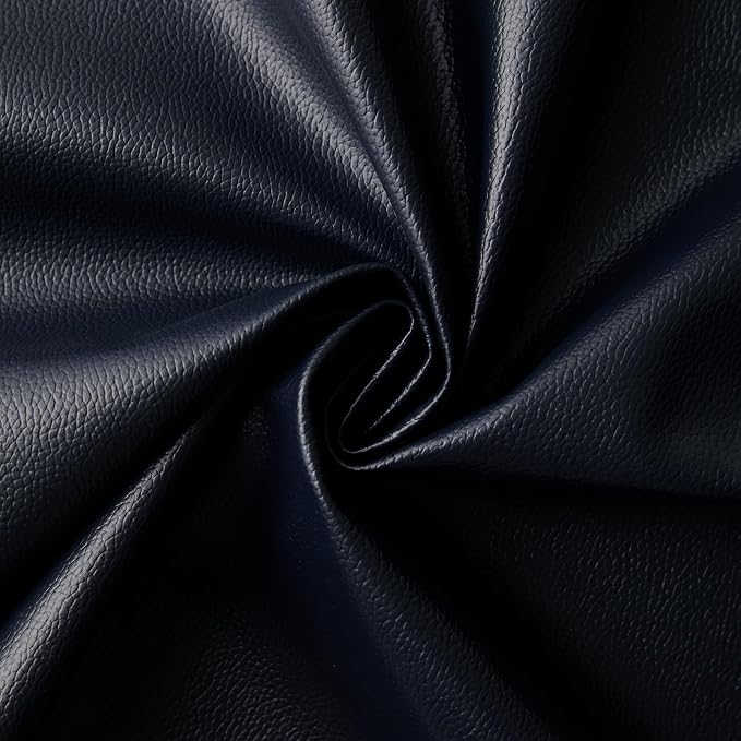 Encasa XO Faux Leather Throw Pillows Covers 24"x24" (Set of 2) | Navy Blue Decorative Cushion Covers | Modern Farmhouse Pillow Cases for Outdoor, Living Room, Bedroom, Couch, Sofa