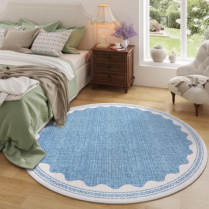 GarveeHome Scalloped Rug