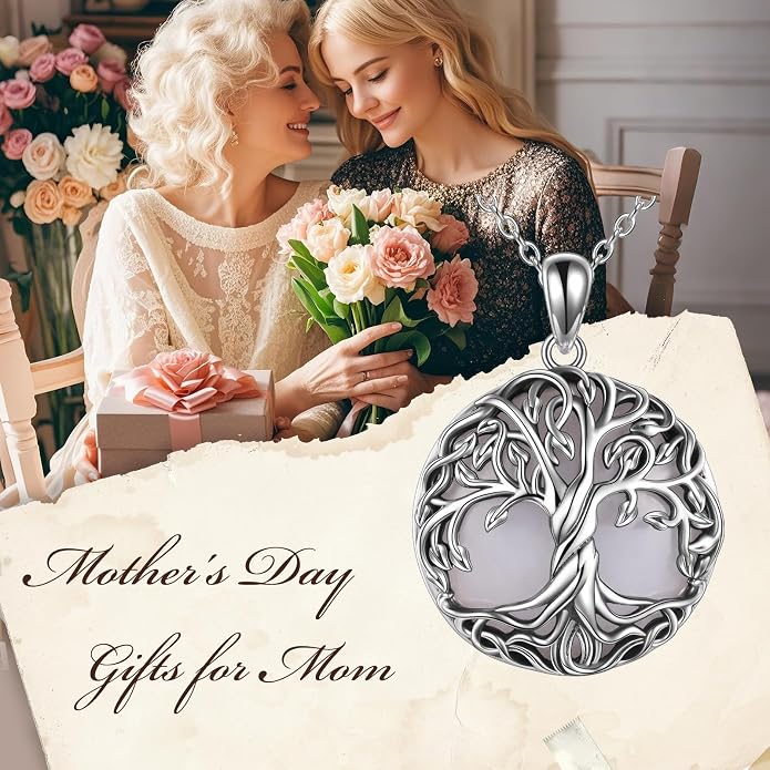 WINNICACA Tree of Life Gifts for Women 925 Sterling Silver Tree of Life Celtic Pendant Necklace Family Irish Jewelry Gifts for Women Wife Girlfriend Anniversary Birthday Gift