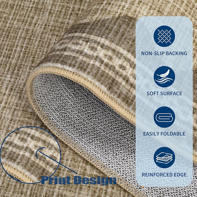 GarveeHome Scalloped Rug