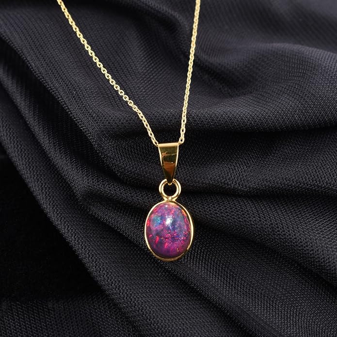 Natural Raw Crystal Rough Gemstone Pendant Necklace For Women, Chakra Healing Stones, Birthstone Jewelry, Rhodium Plated 925 Sterling Silver Chain 18 inch, Birthday Gift