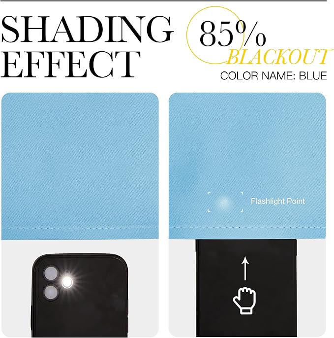 NICETOWN Blue Room Darkening Panels - Nursery & Infant Care Drapes, Extra Long 95 inches Length Curtains for Patio Door/Dining Room (2 Pieces, 42 inches Wide)