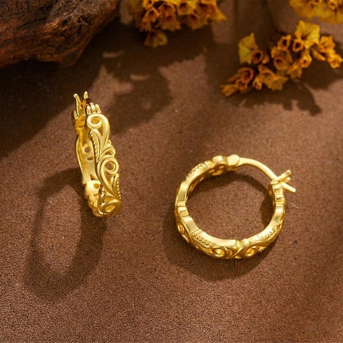 Gold Dainty Hoop Earrings for Women Hypoallergenic Lightweight 14K Gold Huggie Earrings Jewelry Valentines Day Gifts for Wife Girlfriend Her