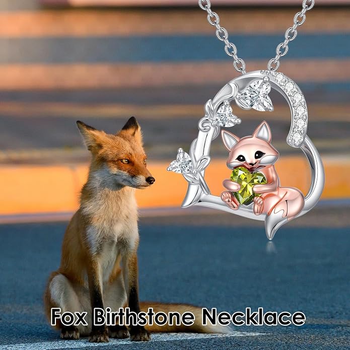 PELOVNY Teddy Bear Necklace for Women 925 Sterling Silver Bear/Highland Cow/Fox/Cat/Axolotl Birthstone Necklace Christmas Birthday Jewelry Gifts for Mom Daughter Wife Sister