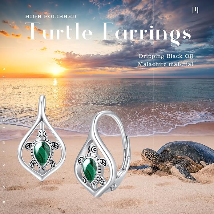 Cute Animal Leverback Earring 925 Sterling Silver Summer Bohemia Beach Theme Earrings for Women