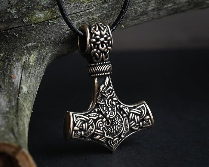 Baldur Jewelry - Thors Hammer Necklace Pendant Mjölnir - Viking Norse Thor Hammer Pendant Viking Jewelry - Thor Necklace - Thor Gifts for Men - Viking Necklace for Men