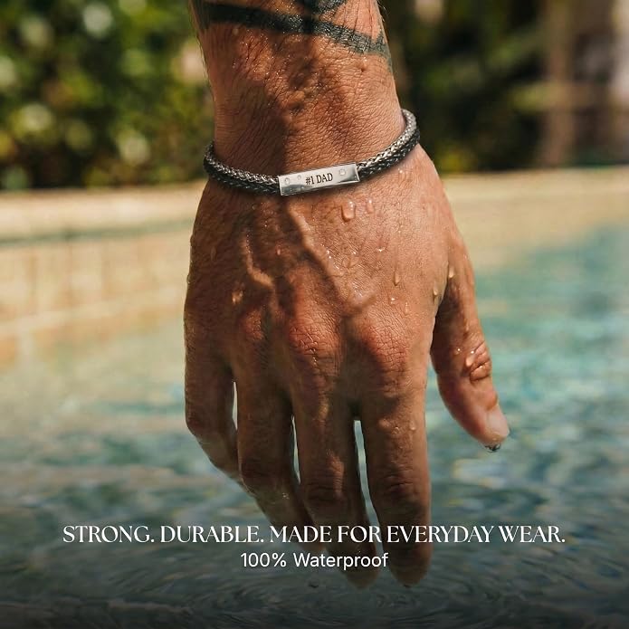 Galis Mens Bracelet - Stainless Steel, Non Tarnish Rope Chain Bracelets, Stylish Fathers Day Gift for Dad, Husband, Boyfriend.