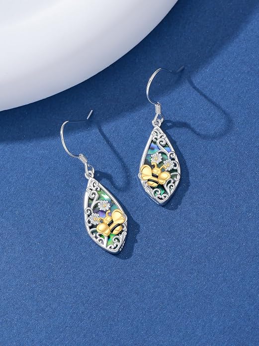 Seiyang Dangle Earrings 925 Sterling Silver Animal/American Flag/Turquoise Dangle Drop Earrings Jewelry Gifts for Women