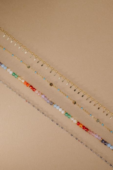 Alex and Ani Enameled Chain Coin Station Anklet