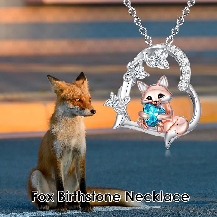 PELOVNY Teddy Bear Necklace for Women 925 Sterling Silver Bear/Highland Cow/Fox/Cat/Axolotl Birthstone Necklace Christmas Birthday Jewelry Gifts for Mom Daughter Wife Sister