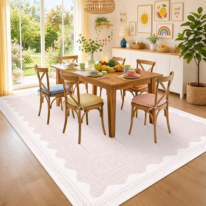 GarveeHome Scalloped Rug