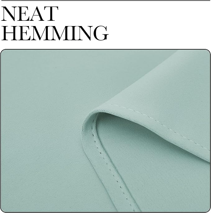 NICETOWN Aqua Blue Thermal Insulated Curtains Blackout Draperies, Window Treatment Solid Grommet Room Darkening Drape Panels for Bedroom (Set of 2, 34 by 45 inches Long)