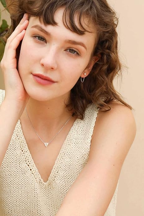 S.Leaf 18K Gold Plated Cubic Zirconia Choker Necklace for Women 925 Sterling Silver Layered Coin Moon Star Heart Circle Crystal Lariat Pendant Necklaces Gifts for Women Trendy