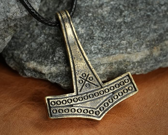 Baldur Jewelry - Thors Hammer Necklace Pendant Mjölnir - Viking Norse Thor Hammer Pendant Viking Jewelry - Thor Necklace - Thor Gifts for Men - Viking Necklace for Men