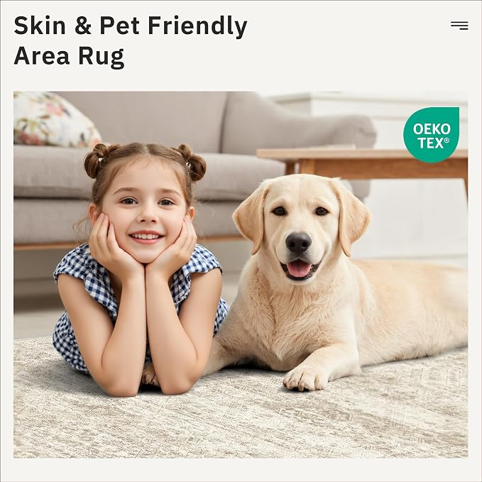 Soalmost Runner Rug 2x12 Washable Non-Slip Hallway Runner Rugs for Kitchen Bathroom Laundry Room Beige Vintage Floor Carpet Runners for Hallways Entryway
