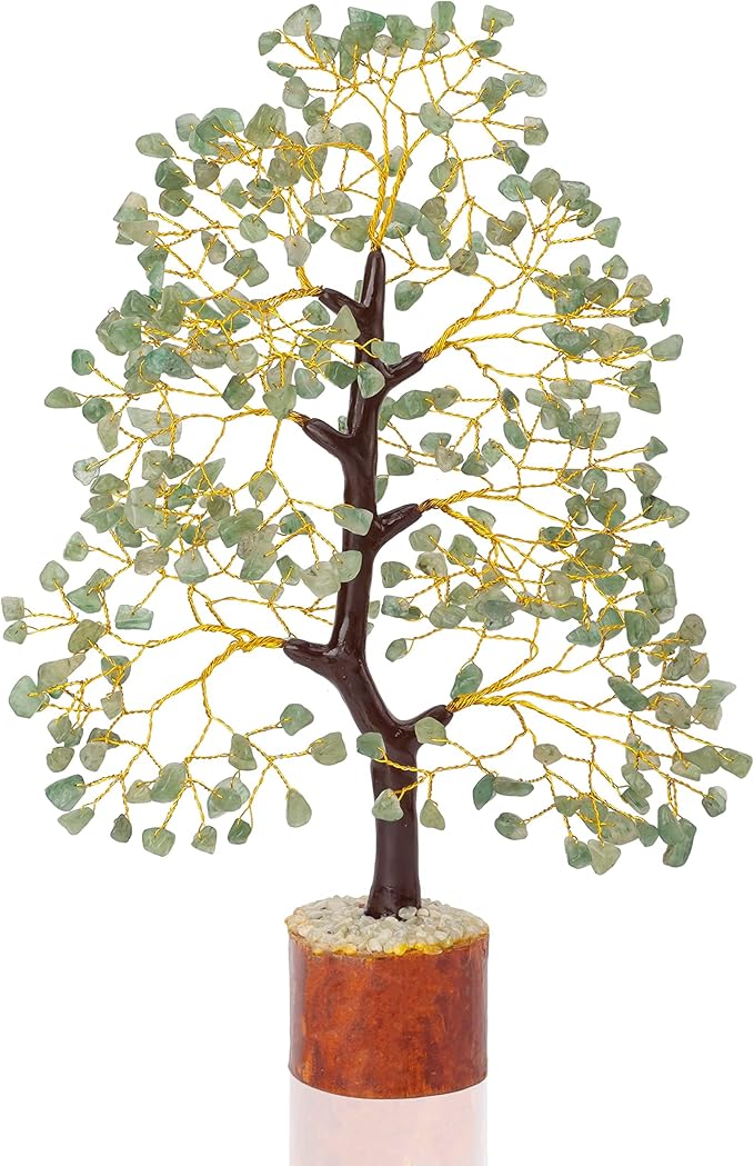 Crocon® Green Jade Crystal Tree of Life, Birthday Gifts for Women & Men, House Decor for Shelf Healing Crystals, Spiritual Gift Sage Green Decor, House Warming Gifts New Home, Present for Mom, Sister