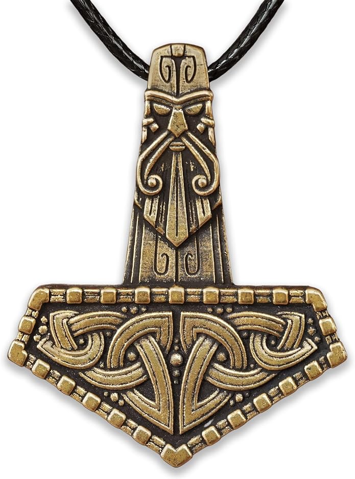 Baldur Jewelry - Thors Hammer Necklace Pendant Mjölnir - Viking Norse Thor Hammer Pendant Viking Jewelry - Thor Necklace - Thor Gifts for Men - Viking Necklace for Men